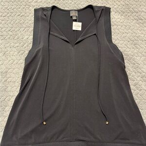 Worthington Black Sleeveless Top NWT. Sz S